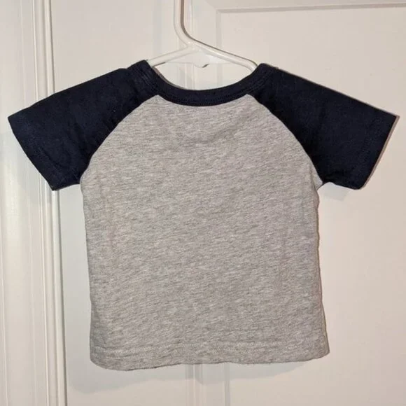 *3 FOR $9* Carter's Leopard Baseball Player Hat Short Sleeve Tee Top Shirt 9M - Picture 2 of 2